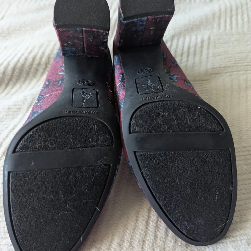 Libby Edelman Sean Floral Velveteen Pumps  Size 6.5 - Picture 4 of 4
